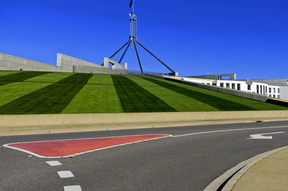 Parliament House, Canberra. With Jeffrey Smart vision.