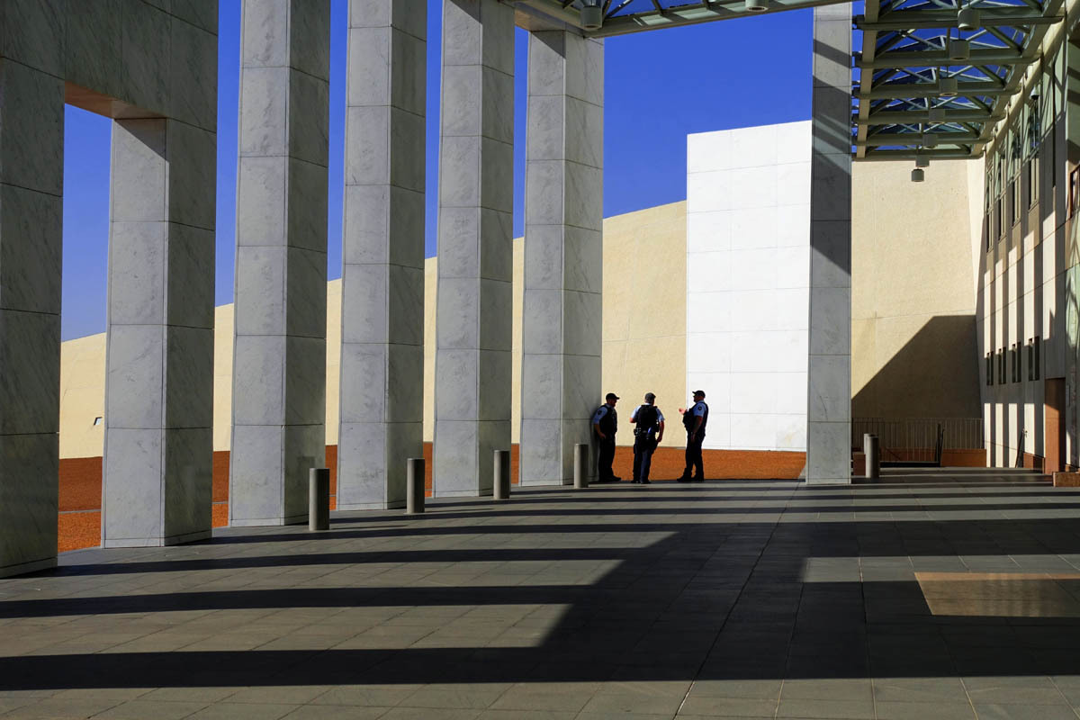 Parliament House, Canberra. With Jeffrey Smart vision.